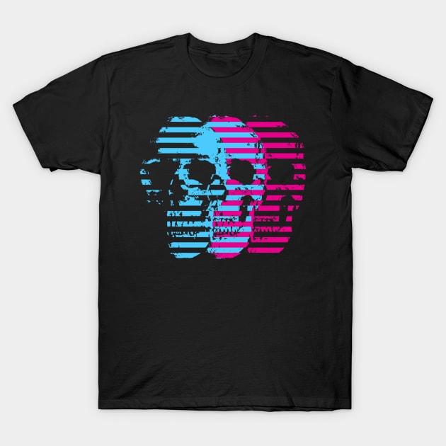 GlitchSkull:Saturday T-Shirt by AnOakEye